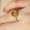 European American French Style Elegant Ring With Faux Moonstone For Daily Lady Jewelry Matching view 3