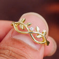 Minimalist Vine Leaf Zircon Ring For Women, Fresh Sweet Style Fashion Finger Jewelry view 1