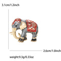 Vintage Enamel Alloy Elephant Brooch Pin For Suit Lapels view 4