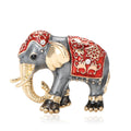 Vintage Enamel Alloy Elephant Brooch Pin For Suit Lapels view 5
