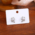 Elegant Korean Leaf Crystal Rhinestone Pearl Stud Earrings for Women Sweet Luxury Silver Needle Earrings view 3