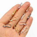 18x9mm Copper Plated Zircon Paved Earring Hooks For DIY Jewelry Earring Findings Earrings view 4