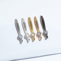 18x9mm Copper Plated Zircon Paved Earring Hooks For DIY Jewelry Earring Findings Earrings view 3