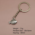 Zinc Alloy Clownfish Keychain Ocean Animal Bag Charm Gift view 2