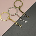 Zinc Alloy Key Shape Keychain Bag Charm Gift Key Ring view 1