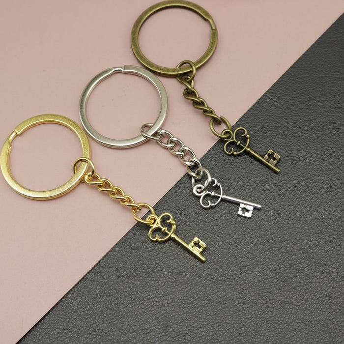 Zinc Alloy Key Shape Keychain Bag Charm Gift Key Ring