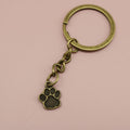 Metal Footprint Shape Keychain Gift Key Ring view 6