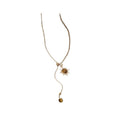 Tiger Eye Sunflower Pendant Necklace Light Luxury Vintage Floral Collarbone Chain Jewelry view 5