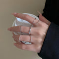 Simple Plain Band Couple Ring Set In Gold Silver Tone view 1