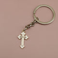 Zinc Alloy Oil Drip Cross Keychain Bag Charm Gift view 4