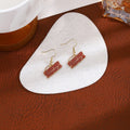 Women's Vintage Western Burgundy Enamel Alloy Cowboy Hat Boot Bottle Disco Ball Charm Drop Earrings view 4