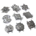 Antique Silver Ethnic Style Multi Hole Connectors For DIY Necklace Bracelet Pendant Jewelry view 1