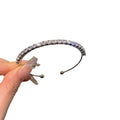 Light Luxury Korean Style Half Round Rhinestone Copper Plastic Bangle For Women view 5