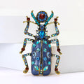 Alloy Enamel Rhinestone Beetle Brooch Pin For Creative Apparel Accessories view 2