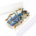Alloy Enamel Rhinestone Beetle Brooch Pin For Creative Apparel Accessories view 3