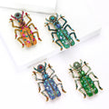 Alloy Enamel Rhinestone Beetle Brooch Pin For Creative Apparel Accessories view 1