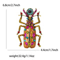 Alloy Enamel Rhinestone Beetle Brooch Pin For Creative Apparel Accessories view 6