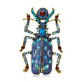 Alloy Enamel Rhinestone Beetle Brooch Pin For Creative Apparel Accessories view 5