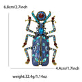Alloy Enamel Rhinestone Beetle Brooch Pin For Creative Apparel Accessories view 4