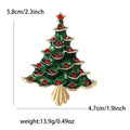 Alloy Rhinestone Christmas Tree Brooch For Cardigans And Coats view 6