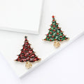 Alloy Rhinestone Christmas Tree Brooch For Cardigans And Coats view 1
