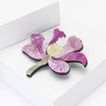 Alloy Acrylic Lotus Brooch Pin For Cardigans And Coats view 2