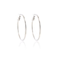 Silver Pin Minimalist Plain Hoop Earrings For Women With Elegant Cool Style Face Slimming Design view 5