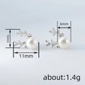 Fashion Christmas Reindeer Antler Stud Earrings For Women, Holiday Party Jewelry Accessories view 4