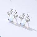 Cute Christmas Antler Stud Earrings For Women, Delicate Sweet Holiday Fashion Jewelry view 2