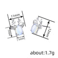 Cute Christmas Antler Stud Earrings For Women, Delicate Sweet Holiday Fashion Jewelry view 4