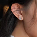 Minimalist Geometric Stud Earrings With Micro Pave Zircon For Women Daily Wear Jewelry view 3