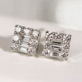 Minimalist Geometric Stud Earrings With Micro Pave Zircon For Women Daily Wear Jewelry view 6