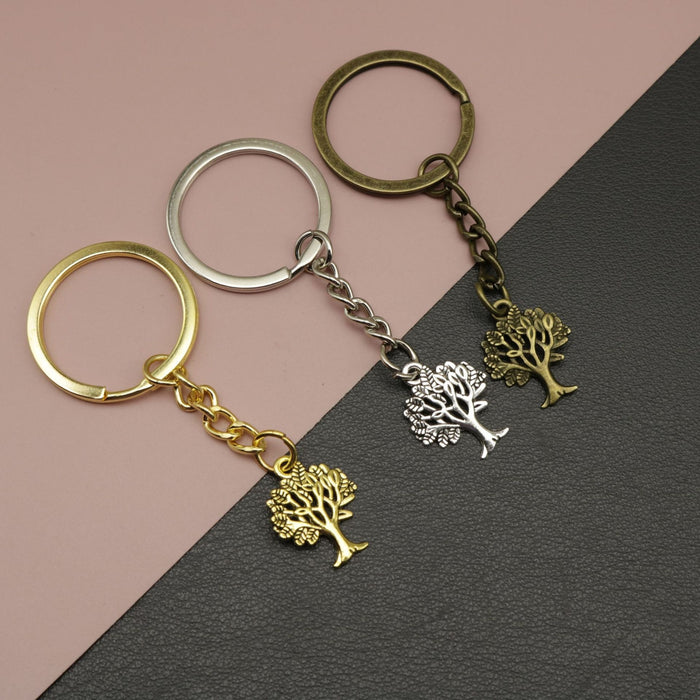 Metal Tree Of Life Keychain Bag Charm Gift