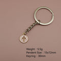 Zinc Alloy Enamel Cross Keychain Bag Charm Gift view 2