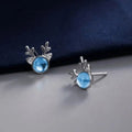 Cute Christmas Reindeer Antler Stud Earrings For Women Mini Delicate Festival Jewelry view 3