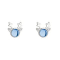 Cute Christmas Reindeer Antler Stud Earrings For Women Mini Delicate Festival Jewelry view 5