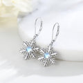 European Snowflake Drop Earrings For Women Sweet Christmas Festival Jewelry view 2