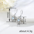 European Snowflake Drop Earrings For Women Sweet Christmas Festival Jewelry view 4