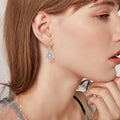 European Snowflake Drop Earrings For Women Sweet Christmas Festival Jewelry view 3