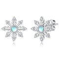 Fashion Christmas Snowflake Stud Earrings For Women Delicate Mini Festival New Year Jewelry view 5