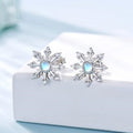 Fashion Christmas Snowflake Stud Earrings For Women Delicate Mini Festival New Year Jewelry view 1