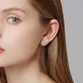 Fashion Christmas Snowflake Stud Earrings For Women Delicate Mini Festival New Year Jewelry view 3