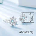 Fashion Christmas Snowflake Stud Earrings For Women Delicate Mini Festival New Year Jewelry view 4