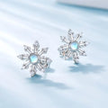 Fashion Christmas Snowflake Stud Earrings For Women Delicate Mini Festival New Year Jewelry view 2