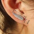 Fashion Leaf Wheat Ear Stud Earrings For Women Delicate Minimalist Daily Wear Jewelry view 4