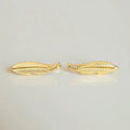 Fashion Leaf Wheat Ear Stud Earrings For Women Delicate Minimalist Daily Wear Jewelry view 3
