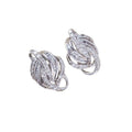 Geometric Line Wrap Stud Earrings With Inlaid Zircon Fashion Personality Sparkling Ear Jewelry view 5
