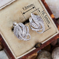 Geometric Line Wrap Stud Earrings With Inlaid Zircon Fashion Personality Sparkling Ear Jewelry view 4