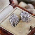 Geometric Line Wrap Stud Earrings With Inlaid Zircon Fashion Personality Sparkling Ear Jewelry view 1