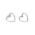 Simple Heart Shape Stud Earrings For Women European American Fashion Daily Jewelry Gift view 5